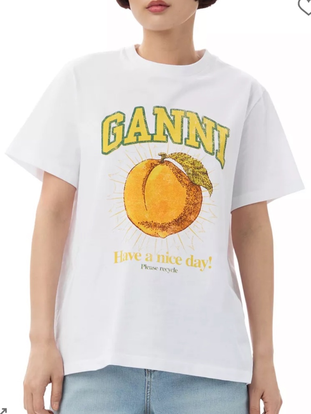 Ganni Relaxed Peach Tee